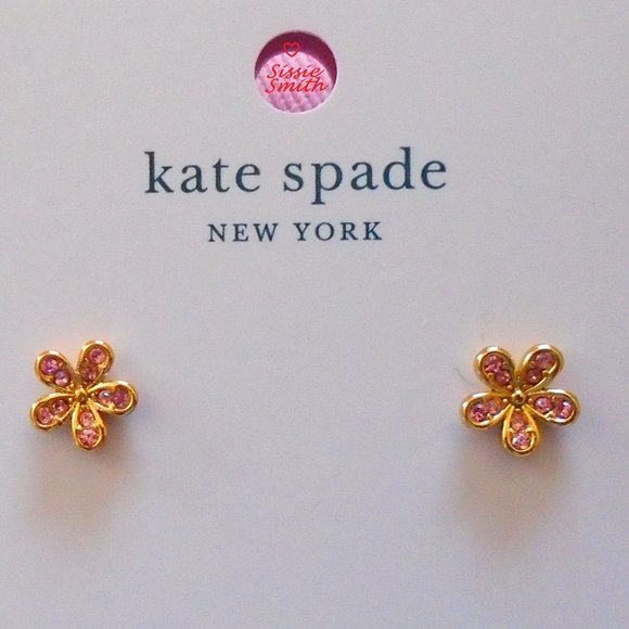 ♠️ Kate Spade ♠️️ Gleaming Peach Gardenia Flower Studs - Picture 3 of 7